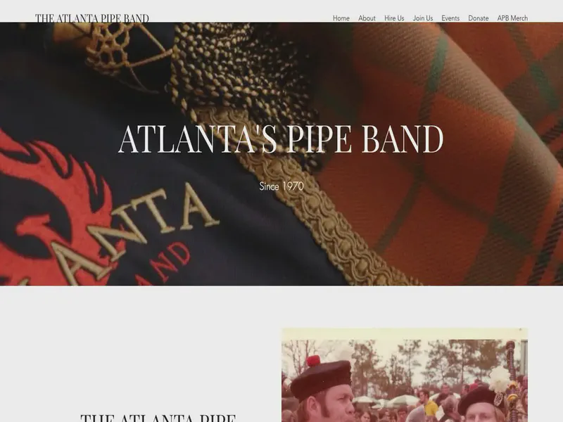 Website preview for www.atlantapipeband.com